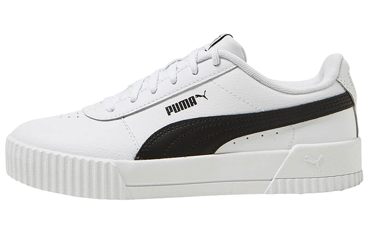 (Women) Puma Carina Leather 'White Black'  370325-33