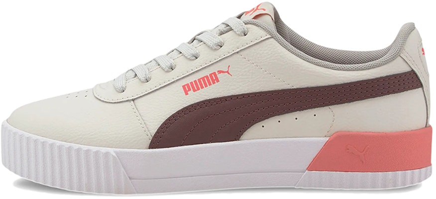 (Women) Puma Carina Leather 'Khaki White Brown' 370325-20 Buy (Women) Puma Carina Leather 'Khaki White Brown' 370325-20