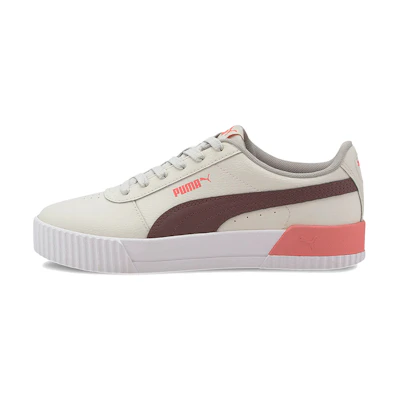 (W) Puma Carina Leather 'Khaki White Brown'
