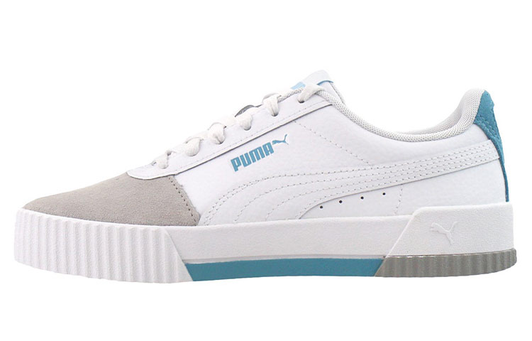 (Women) Puma Carina Leather 'White Grey' 371925-02