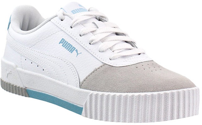 (Women) Puma Carina Leather 'White Grey' 371925-02 Shop (Women) Puma Carina Leather 'White Grey' 371925-02