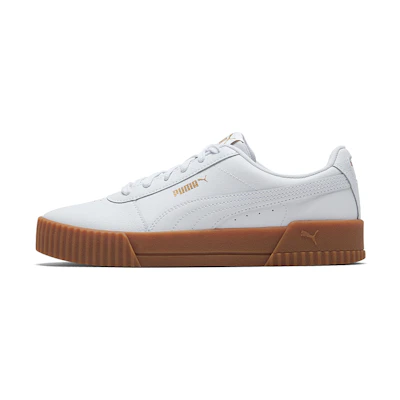 (W) Puma Carina Leather 'White Gum'