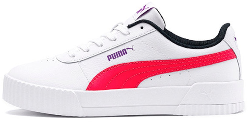 (Women) Puma Carina Leather 'White Red' 370325-04 Buy (Women) Puma Carina Leather 'White Red' 370325-04