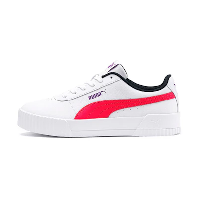 (W) Puma Carina Leather 'White Red'