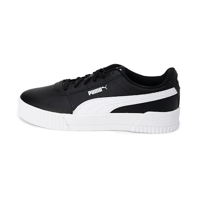 (W) Puma Carina Leather 'Black White'