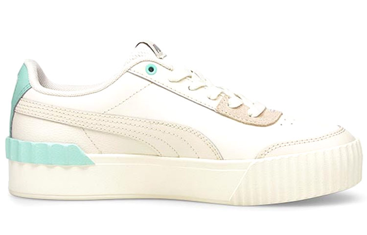 Lookbook PUMA Carina Lift 防滑輕便 低筒 板鞋 女款 奶油色