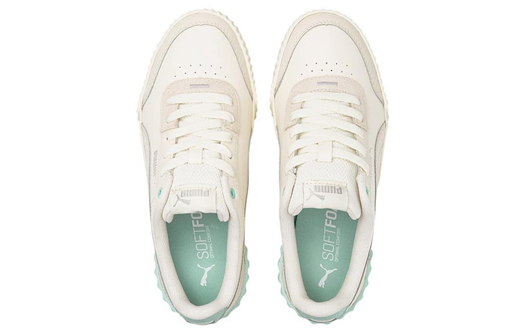 Shop PUMA Carina Lift 防滑輕便 低筒 板鞋 女款 奶油色