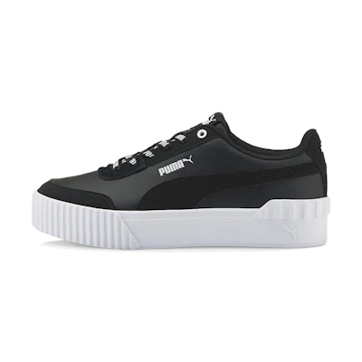 (W) Puma Carina Lift 'Logomania Black White'