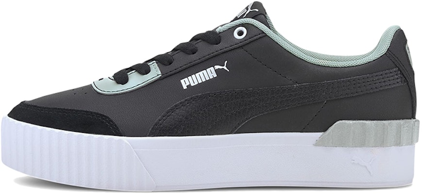 (Women) Puma Carina Lift Pearl Black/Green Low Board Shoes 374141-02 Buy (Women) Puma Carina Lift Pearl Black/Green Low Board Shoes 374141-02