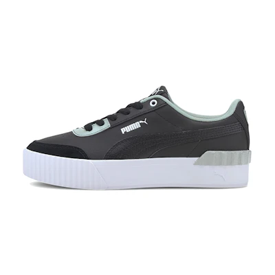 (W) Puma Carina Lift Pearl Black/Green Low Board Shoes