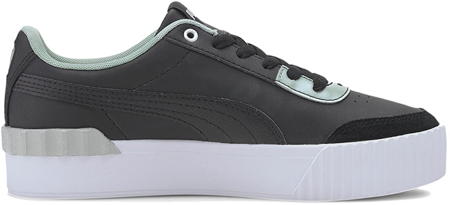 (Women) Puma Carina Lift Pearl Black/Green Low Board Shoes 374141-02 Order (Women) Puma Carina Lift Pearl Black/Green Low Board Shoes 374141-02