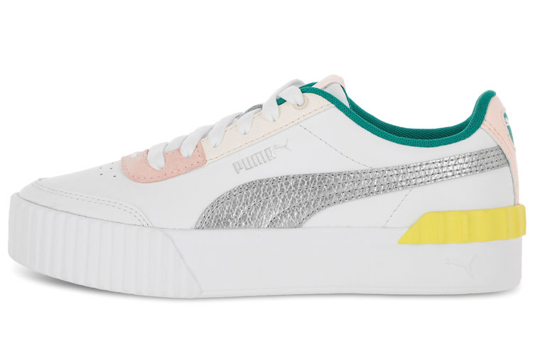 (Women) Puma Carina Lift 'White Green Pink' 381827-01