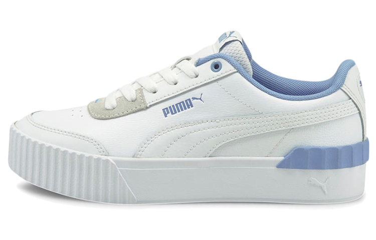 (Women) Puma Carina Lift Casual Board Shoes White/Blue 373031-11