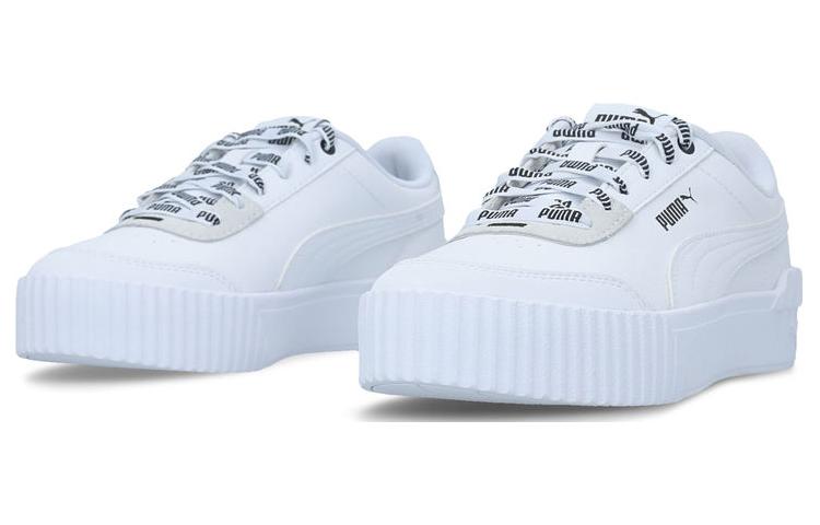 Lookbook Puma Carina Lift Logomania 低筒休閒板鞋 女款 白色