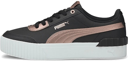 (Women) Puma Carina Lift Metallic Black/Gold Casual Low Board Shoes 375995-02 (Women) Puma Carina Lift Metallic Black/Gold Casual Low Board Shoes 375995-02