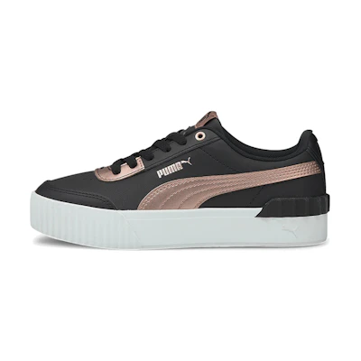 (W) Puma Carina Lift Metallic Black/Gold Casual Low Board Shoes