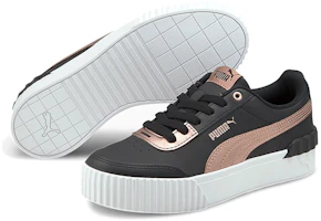 Lookbook (Women) Puma Carina Lift Metallic Black/Gold Casual Low Board Shoes 375995-02