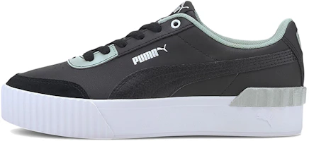 (Women) Puma Carina Lift Pearl Black/Green Low Board Shoes 374141-02 (Women) Puma Carina Lift Pearl Black/Green Low Board Shoes 374141-02