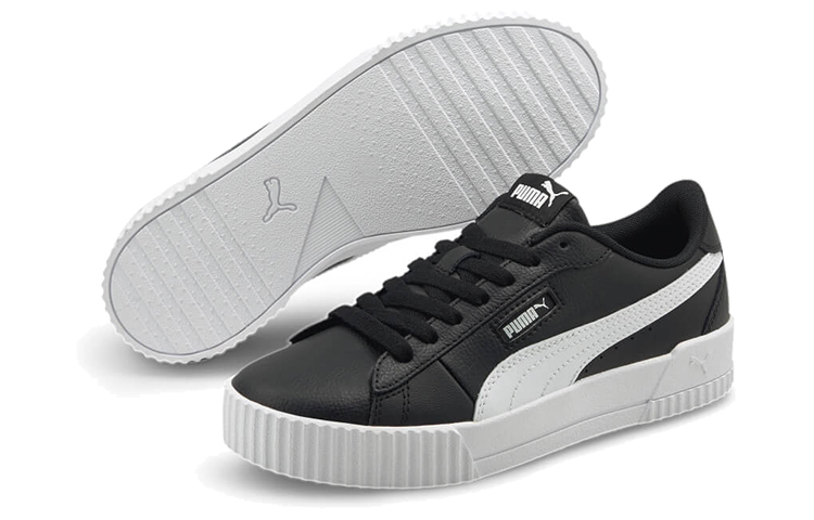 (W) Puma Carina Crew Casual Shoes Black/White 圖 5
