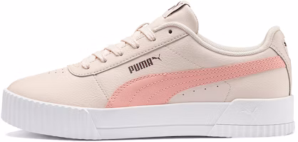 (Women) Puma Carina Leather 'Khaki Pink White' 370325-05 (Women) Puma Carina Leather 'Khaki Pink White' 370325-05