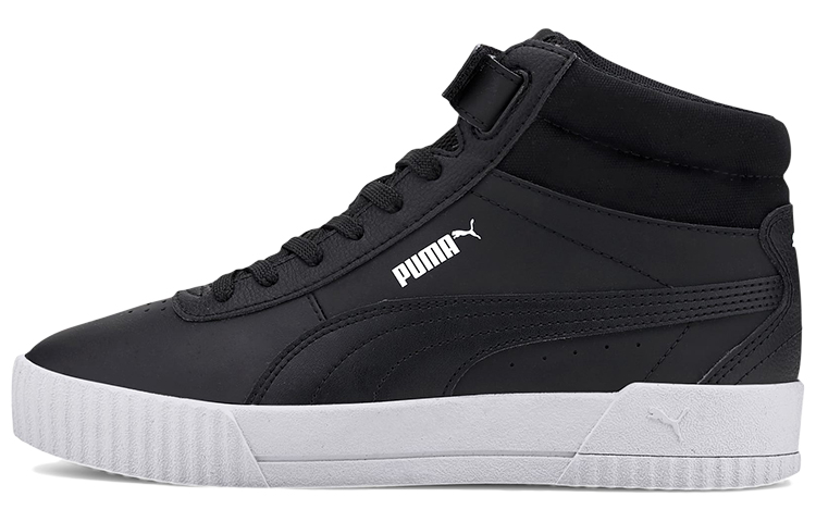 (Women) Puma Carina Mid Black/White Mid Board Shoes 373233-05