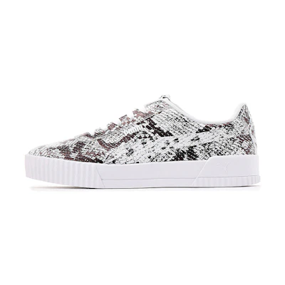 (W) Puma Carina Reptile Casual Shoes For Black/White