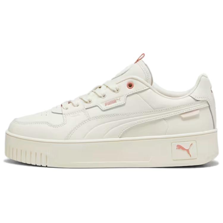 (Women) Puma Carina Street Lux Ivory White Low-Top Sneakers Casual Comfortable. 397487-03