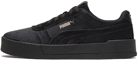 (Women) Puma Carina Velvet Black/Gold 375886-01 (Women) Puma Carina Velvet Black/Gold 375886-01