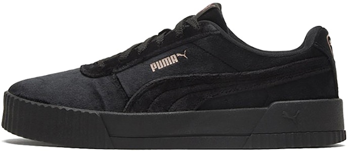 (W) 彪马Carina天鹅绒黑色/金色鞋 375886-01 Buy (W) 彪马Carina天鹅绒黑色/金色鞋 375886-01