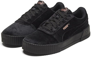 (W) 彪马Carina天鹅绒黑色/金色鞋 375886-01 Lookbook (W) 彪马Carina天鹅绒黑色/金色鞋 375886-01