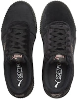 (W) 彪马Carina天鹅绒黑色/金色鞋 375886-01 Shop (W) 彪马Carina天鹅绒黑色/金色鞋 375886-01