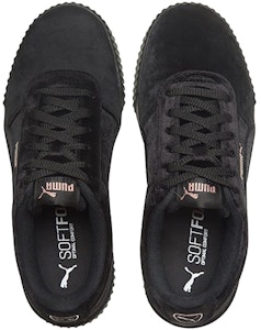 (W) 彪马Carina天鹅绒黑色/金色鞋 375886-01 Shop (W) 彪马Carina天鹅绒黑色/金色鞋 375886-01