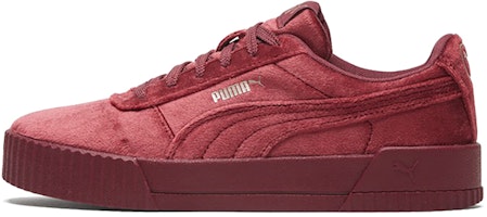 (Women) Puma Carina Velvet Red 'Gold' 375886-02 (Women) Puma Carina Velvet Red 'Gold' 375886-02