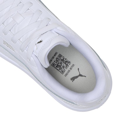 (Women) Puma Carmen 2 01WHT White Sneakers 401202-01 Sizing (Women) Puma Carmen 2 01WHT White Sneakers 401202-01