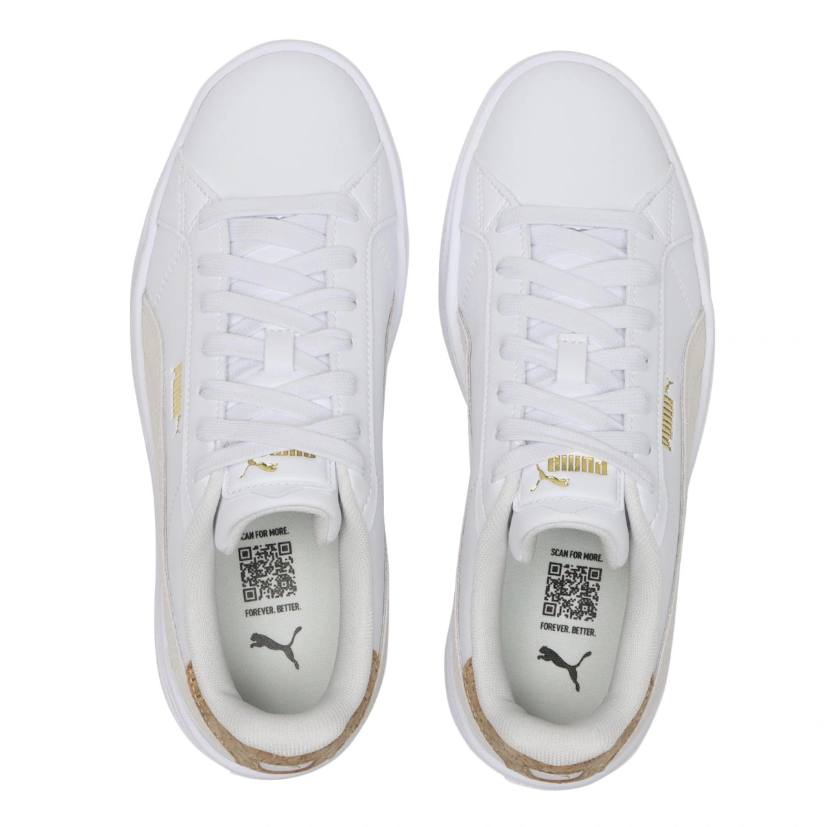 (Women) Puma Carmen 2 Cork *01 White/White Sneakers 01WH/WH