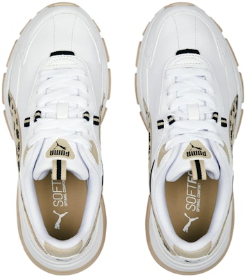 PUMA Cassia Via Animal 防滑耐磨 低幫 運動休閒鞋 女款 白棕 Shop PUMA Cassia Via Animal 防滑耐磨 低幫 運動休閒鞋 女款 白棕