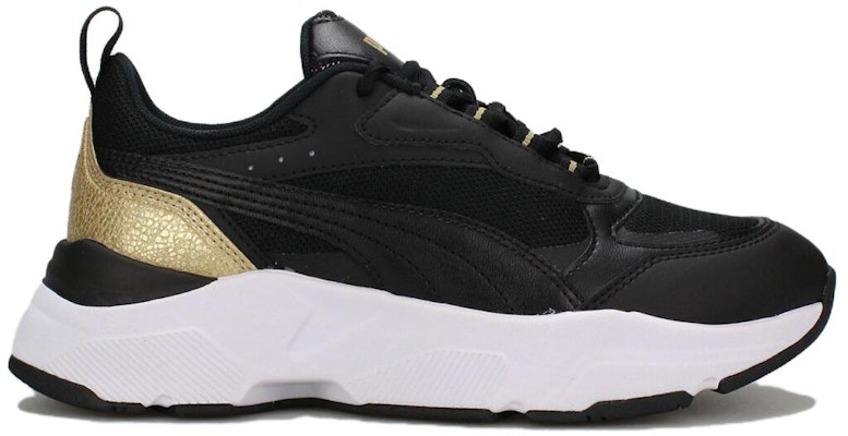 (Women) Puma Cassia 'Distressed - Black Team Gold' 387645-01 Order (Women) Puma Cassia 'Distressed - Black Team Gold' 387645-01