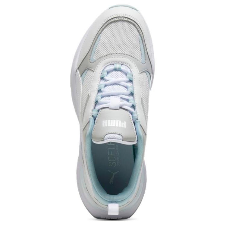 Lookbook (W) プーマ カシア グレーホワイトターコイズ 384647-20