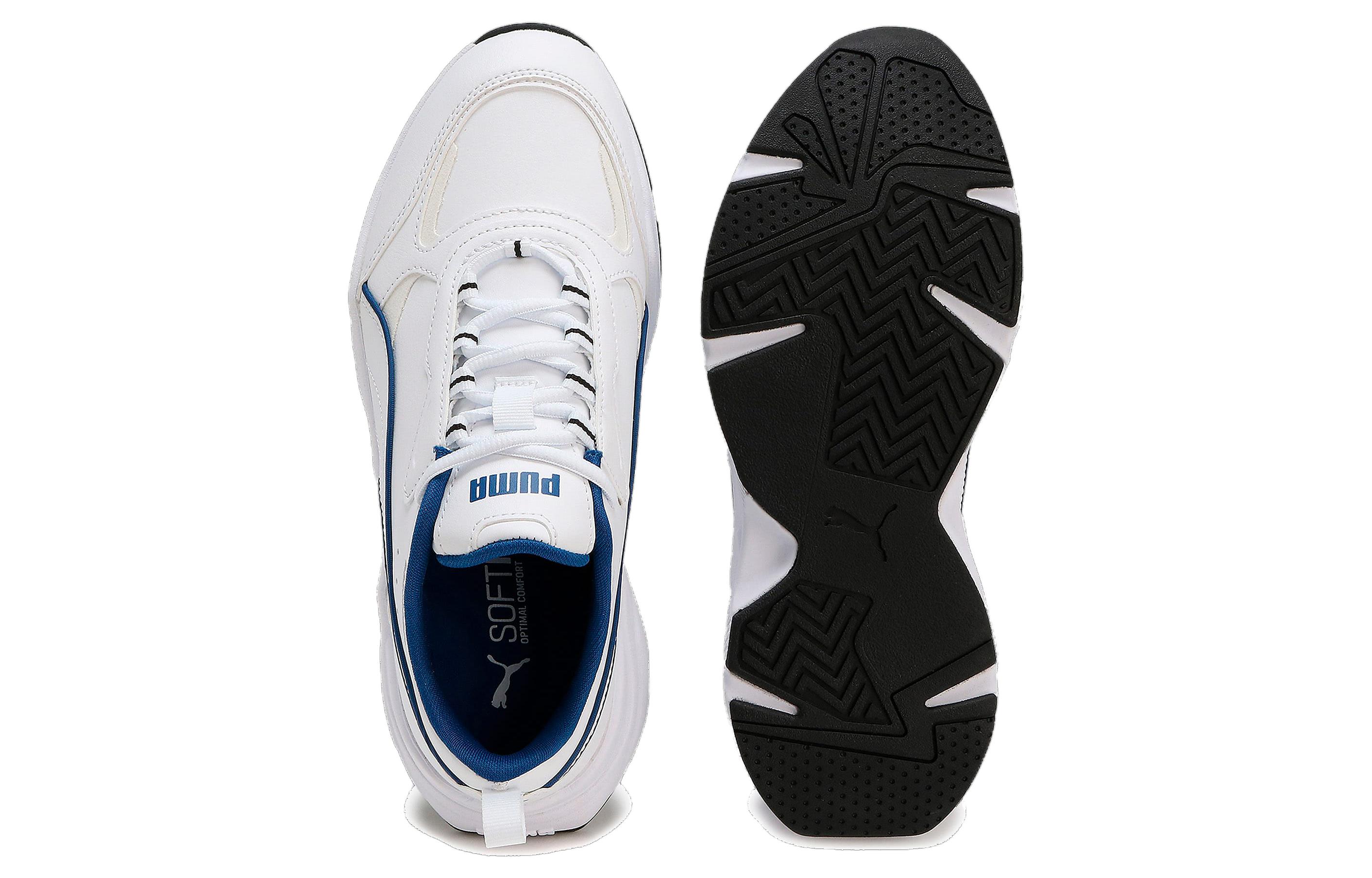 Shop (W) プーマ カシア SL パイピング (白/ロイヤルブルー) 394118-02