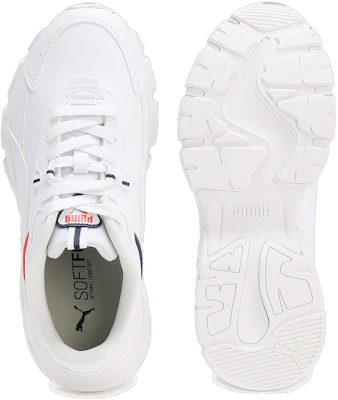 (W) Puma Cassia Via Baskets ''Blanc Puma/Rouge Puma'' 394121-03 Shop (W) Puma Cassia Via Baskets ''Blanc Puma/Rouge Puma'' 394121-03