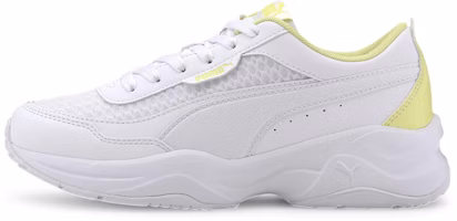 (Women) Puma Cilia Mode Mesh Running Shoes White/Yellow 371124-03 (Women) Puma Cilia Mode Mesh Running Shoes White/Yellow 371124-03