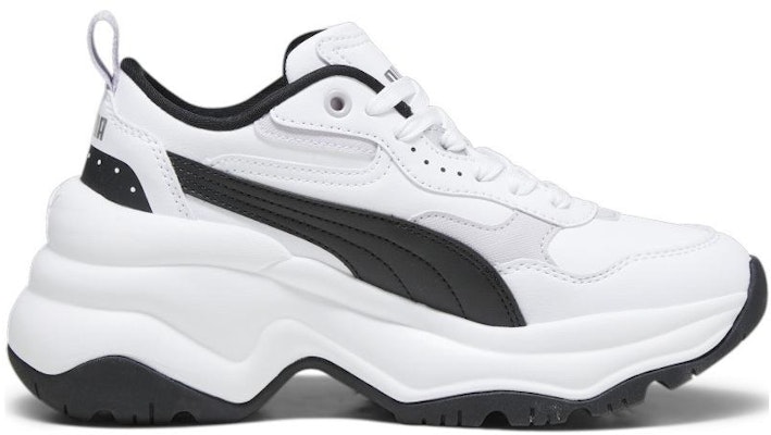 (W) 彪马 Cilia Wedge '白色黑色薰衣草' 393915-01 Order (W) 彪马 Cilia Wedge '白色黑色薰衣草' 393915-01