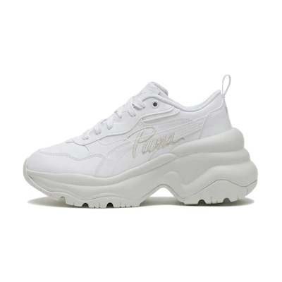 (W) Puma Cilia Wedge White/Grey