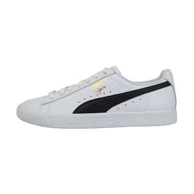 (W) Puma Clyde Core Foil 'White Black Gold'