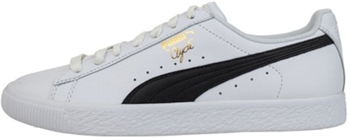(Women) Puma Clyde Core Foil 'White Black Gold' 364670-01 (Women) Puma Clyde Core Foil 'White Black Gold' 364670-01