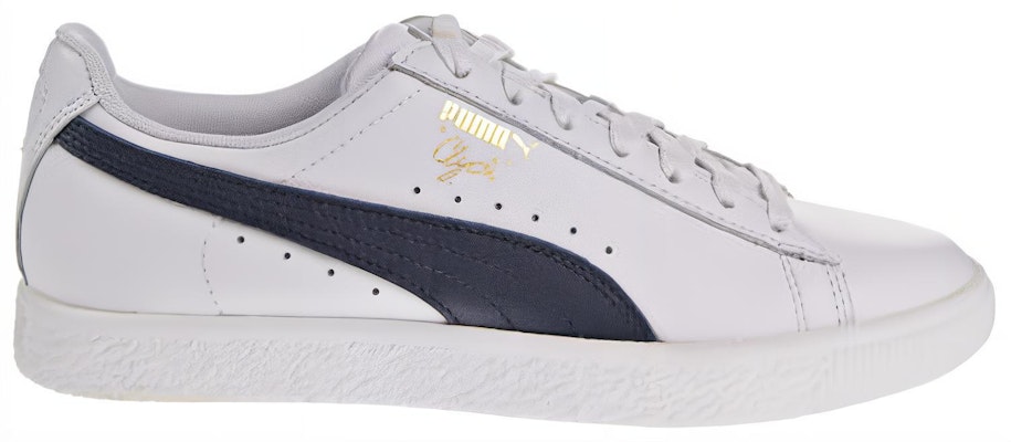 (W) Puma Clyde Core Leather Foil 'Putih Navy' 364670-02 Order (W) Puma Clyde Core Leather Foil 'Putih Navy' 364670-02