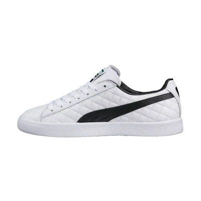 (W) Puma Clyde Dressed Board Shoes White