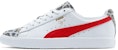 (W) Puma Clyde Leopard Sneakers Putih/Merah 374165-01