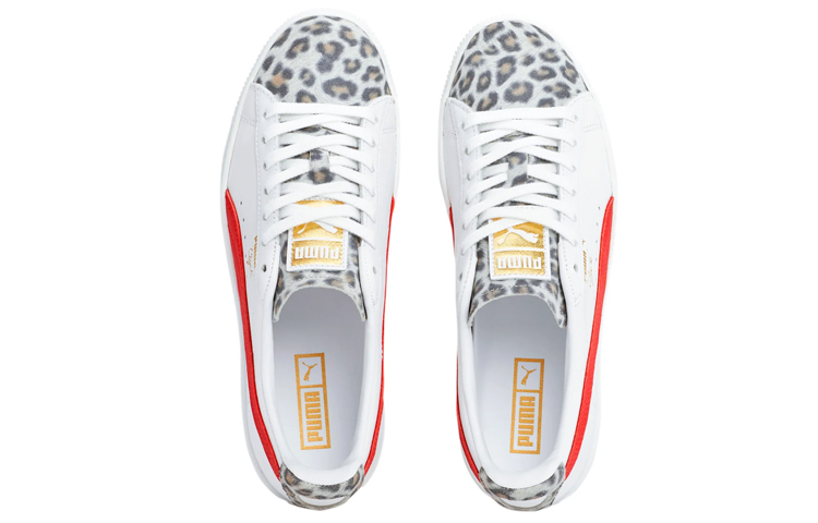 Lookbook (W) Puma Clyde Leopard Sneakers Putih/Merah 374165-01