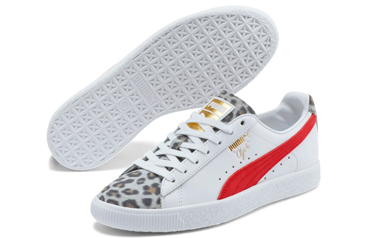 Purchase (W) Puma Clyde Leopard Sneakers Putih/Merah 374165-01